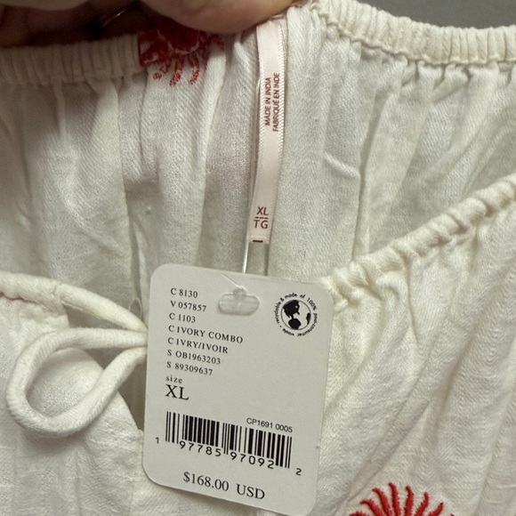 NWT Free People Emory Embroidered Midi Dress XL - Picture 6 of 6